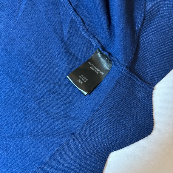 Carré Noir Navy Women's Scalloped Edge Cardigan Size L - Picture 5 of 5